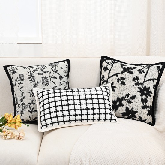Tufted pillows, ethnic style pillowcases, home decor, living room sofa and bed cushions, removable and washable cotton and linen lumbar support pillows