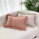 Cross-border Nordic ins rose jacquard Dutch velvet ruffled skirt pillow, American retro sofa decorative pillowcase