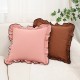 Ins style pure cotton ruffled decorative pillow covers, princess-style Korean large lace square cushions
