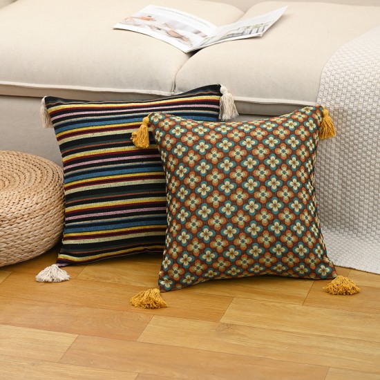French bellflower sofa throw pillowcases, INS living room pillows, bedside cushions, lumbar support pillows, tatami bay window cushions.