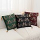 Nordic light luxury animal print leopard gold Colorful tassel lace living room decorative pillowcases, sofa cushions; medieval-style butterfly embroidered sofa pillowcases, model room decorative pillows, light luxury round living room cushions; Amazon cro