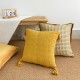 Modern minimalist Nordic leather pillow covers. Wholesale colorful cotton patchwork woven cushion covers