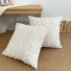 French luxury 3D lace embroidered pillow, ins cotton and linen embossed butterfly and feather, girly sofa cushion