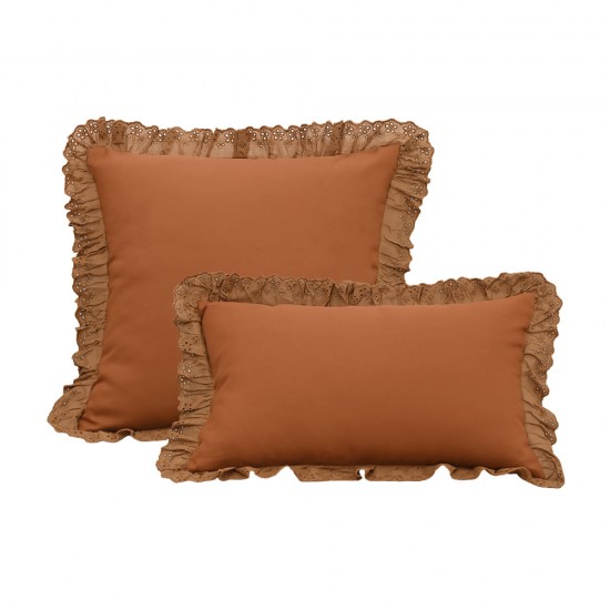 Cross-border ins, American pastoral pillowcases, lumbar support for living room sofas, embroidered lace lumbar support cushions