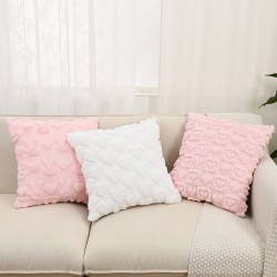 Nordic Instagram Valentine's Day Heart Home Pillowcase, Cute B&B Plush Sofa Living Room Pillow, Bedside Headrest
