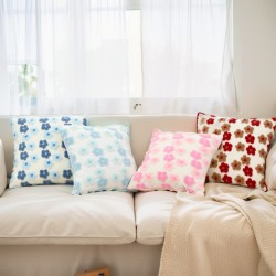 French cotton and linen 3D floral lace pillow. INSS Light Luxury Mesh Lace Sofa Cushion Covers, Lumbar Pillows