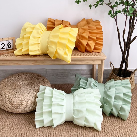 Cross-border INs Nordic living room sofa pillowcases, bow print bay window pillows, bedside cushions