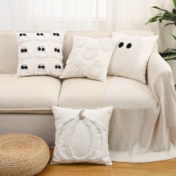 INS Style Nordic Pillow, Living Room Sofa Cushion, Lace Carved Milk Green Decorative Cushion, Model Room Cushion
