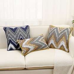 Cross-border Nordic light luxury vintage yarn-dyed pillow with core, living room sofa cotton and linen cushion, model room cushions on Amazon