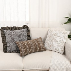 Cross-border Nordic ins black luxury British-style lambskin pillowcases for living room, sofa, and bedroom cushions.