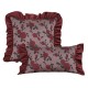 Cross-border Nordic ins gray embossed flower pillowcase (not including pillow core), light luxury jacquard pillow with lace on both sides