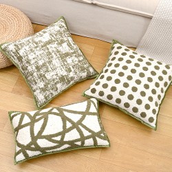 Nordic light luxury, ins, high-end green vintage-style pillowcases, sofa back cushions, French retro, bed, and living room cushions