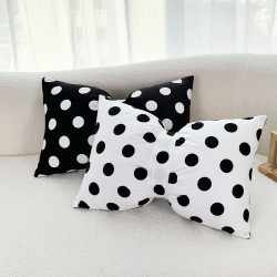 Light Luxury Solid Color Feather Lace Velvet Cushion Dutch velvet cushion backrest for living room sofas