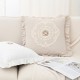 French lace pillow, all-cotton white ins square lumbar pillow, American sofa bedroom backrest cushion