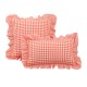 French plaid ruffled pillows, ins style, fresh modern square pillows, lumbar pillows, and sofa and bedroom backrests