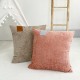 Nordic ins chenille leather label solid color pillowcase for B&B and hotel rooms, living room sofa and bed cushions.