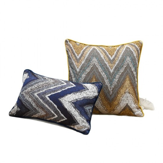 Cross-border Nordic light luxury vintage yarn-dyed pillow with core, living room sofa cotton and linen cushion, model room cushions on Amazon