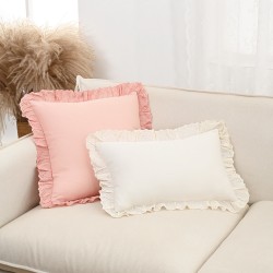 Cross-border ins, American pastoral pillowcases, lumbar support for living room sofas, embroidered lace lumbar support cushions