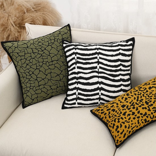 Nordic luxury vintage-style beige and brown pillowcase, sofa back cushion, French retro bed and living room cushion