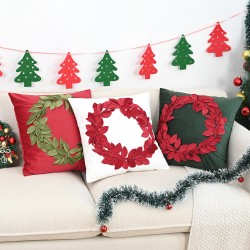 Nordic Instagram Fresh Polka Dot Plaid Flower Pillow with Core, Living Room Sofa Cotton and Linen Cushion, Showroom Cushion