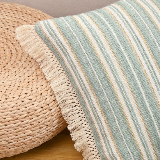 Nordic ins, sofa pillows, Chanel-style tassel pillows, Wabi-sabi-style, black and white long lumbar pillows for living rooms