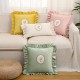 Cross-border Nordic ins retro tulip bouquet ruffled skirt pillow Home Decor: Sofa, Living Room, Bed
