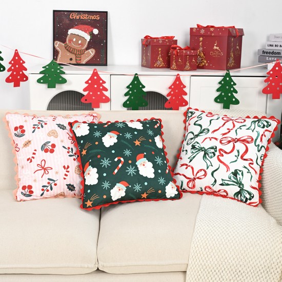 Cross-border Nordic Instagram 3D bow towel embroidered pillowcases, girly sofa, bedroom and living room decorative pillowcases