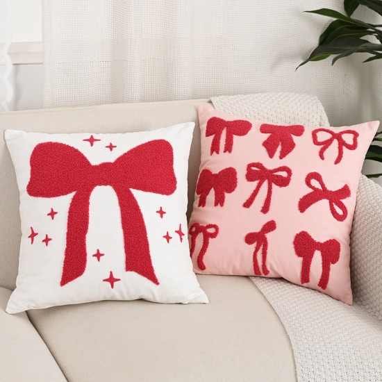 Cross-border INs vintage cotton and linen geometric houndstooth jacquard tassel throw pillowcases for living room home decorations