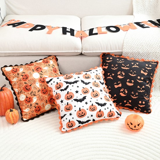 Comfortable cotton snowflake Christmas pillow, living room sofa and bed cushion cover, bedroom bay window cushion.