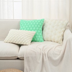 Bohemian Nordic INS tufted pillows Wholesale Moroccan loop velvet sofa cushions and lumbar pillows for B&Bs.