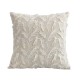 French luxury 3D lace embroidered pillow, ins cotton and linen embossed butterfly and feather, girly sofa cushion