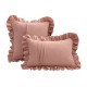 Cross-border Nordic ins rose jacquard Dutch velvet ruffled skirt pillow, American retro sofa decorative pillowcase