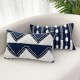 Home pillow sets with polyester-cotton yarn-dyed velvet, pompoms, and tie-stitching, PU leather, and tassel tassels for living rooms.