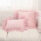 INS bow ribbon pillow, lumbar support, Dutch velvet, breathable and comfortable pillow, cute pink for girls.