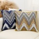 Cross-border Nordic light luxury vintage yarn-dyed pillow with core, living room sofa cotton and linen cushion, model room cushions on Amazon