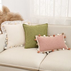 Nordic living room sofa pillowcase, small daisy flower, bay window cartoon girl pillow, bedside cushion