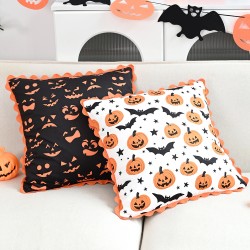 Comfortable cotton snowflake Christmas pillow, living room sofa and bed cushion cover, bedroom bay window cushion.