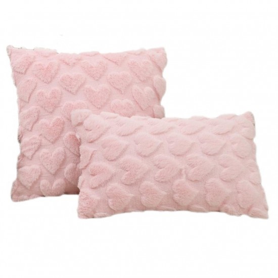 Nordic Instagram Valentine's Day Heart Home Pillowcase, Cute B&B Plush Sofa Living Room Pillow, Bedside Headrest
