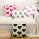 Cross-border Amazon Instagram Faux Rabbit Fur Solid Color Striped Plush Pillowcase, Single-Sided Cushion, Lumbar Pillow