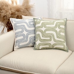 Cross-border Nordic ins vintage geometric chenille jacquard velvet pillow, living room sofa cushion cover decoration