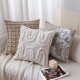 Cross-border INS Nordic towel embroidered bow sofa throw pillow, cute tufted girly cushion for home decor.