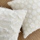 French luxury 3D lace embroidered pillow, ins cotton and linen embossed butterfly and feather, girly sofa cushion