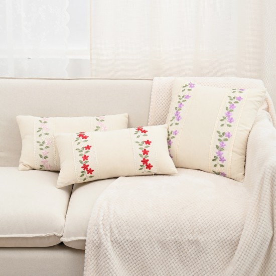 Christmas double-sided solid color simple corn corduroy corduroy pillows, sofa cushions, living room lumbar support pillows, bedside