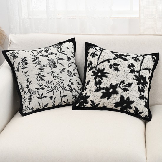 Tufted pillows, ethnic style pillowcases, home decor, living room sofa and bed cushions, removable and washable cotton and linen lumbar support pillows