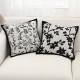 Tufted pillows, ethnic style pillowcases, home decor, living room sofa and bed cushions, removable and washable cotton and linen lumbar support pillows