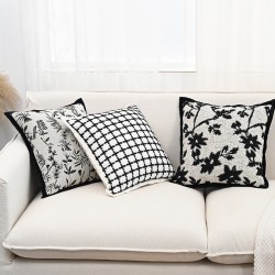 Tufted pillows, ethnic style pillowcases, home decor, living room sofa and bed cushions, removable and washable cotton and linen lumbar support pillows