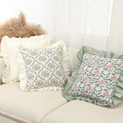 Cross-border ins St. Patrick's Day clover pillowcase, plush jacquard sofa cushion cover