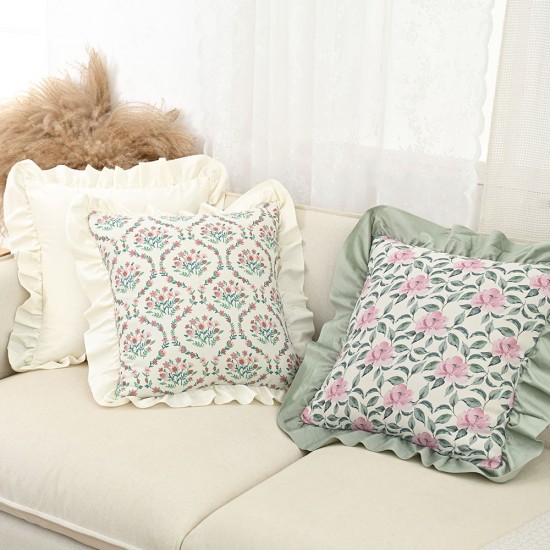 Cross-border ins St. Patrick's Day clover pillowcase, plush jacquard sofa cushion cover