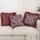Cross-border Nordic ins gray embossed flower pillowcase (not including pillow core), light luxury jacquard pillow with lace on both sides