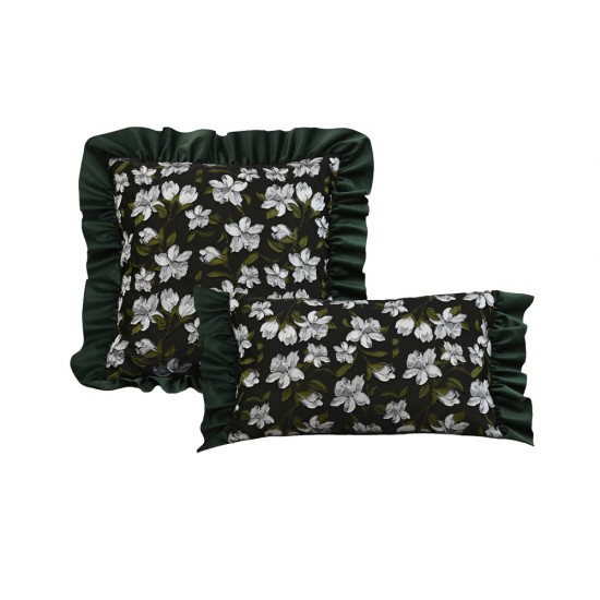 Nordic luxurious lace throw pillows, INSIZE cotton and linen floral sofa cushion covers, classic and elegant 3D embroidery
